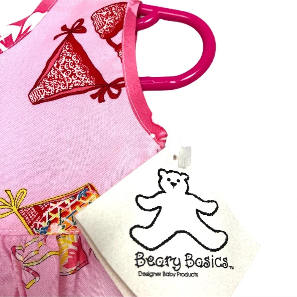 NWT 6 months ALOHA‎ Beary Basics Dress w Fun Print & Trim Baby Infant Babies